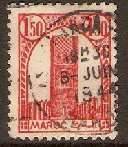 French Morocco 1943 1f.50 Red. SG273.